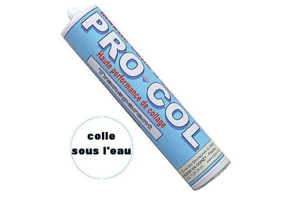 PROCOL TRANSPARENT colle sur surface mouillée réparation zodiac.